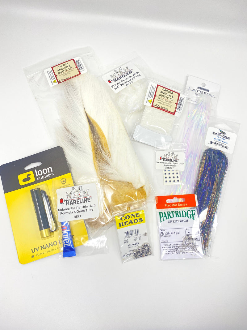 Flashdrive Minnow Bundle with UV Resin and Light Fly Tying Kit