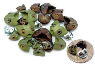 Flymen Fish Skull Sculpin Helmet Olive / Mini Beads, Eyes, Coneheads