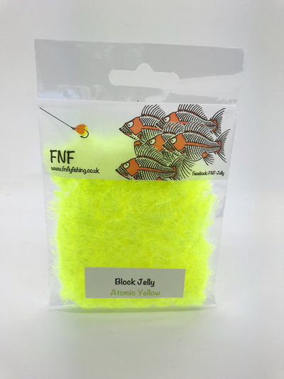 FNF Block Jelly 15mm Atomic Yellow Chenilles, Body Materials