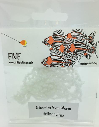 FNF Chewing Gum Worm Chenille 3mm Brilliant White Chenilles, Body Materials