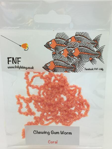 FNF Chewing Gum Worm Chenille 3mm Coral Chenilles, Body Materials