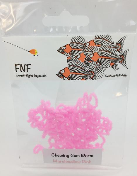 FNF Chewing Gum Worm Chenille 3mm Marshmallow Pink Chenilles, Body Materials