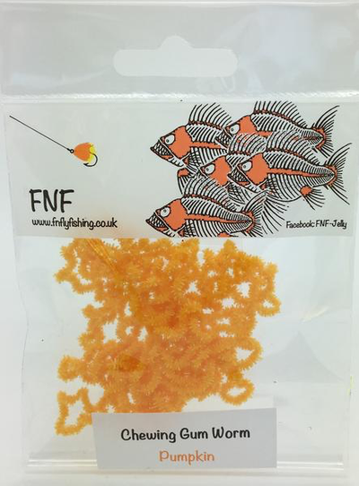 FNF Chewing Gum Worm Chenille 3mm Pumpkin Chenilles, Body Materials
