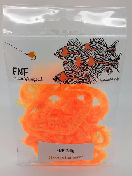 FNF Jelly Fritz 15mm Orange Sunburst Chenilles, Body Materials