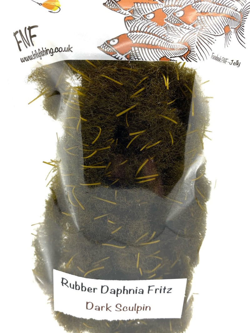 FNF Rubber Daphnia Fritz Dark Sculpin Chenilles, Body Materials