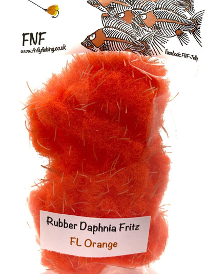 FNF Rubber Daphnia Fritz Fl. Orange Chenilles, Body Materials