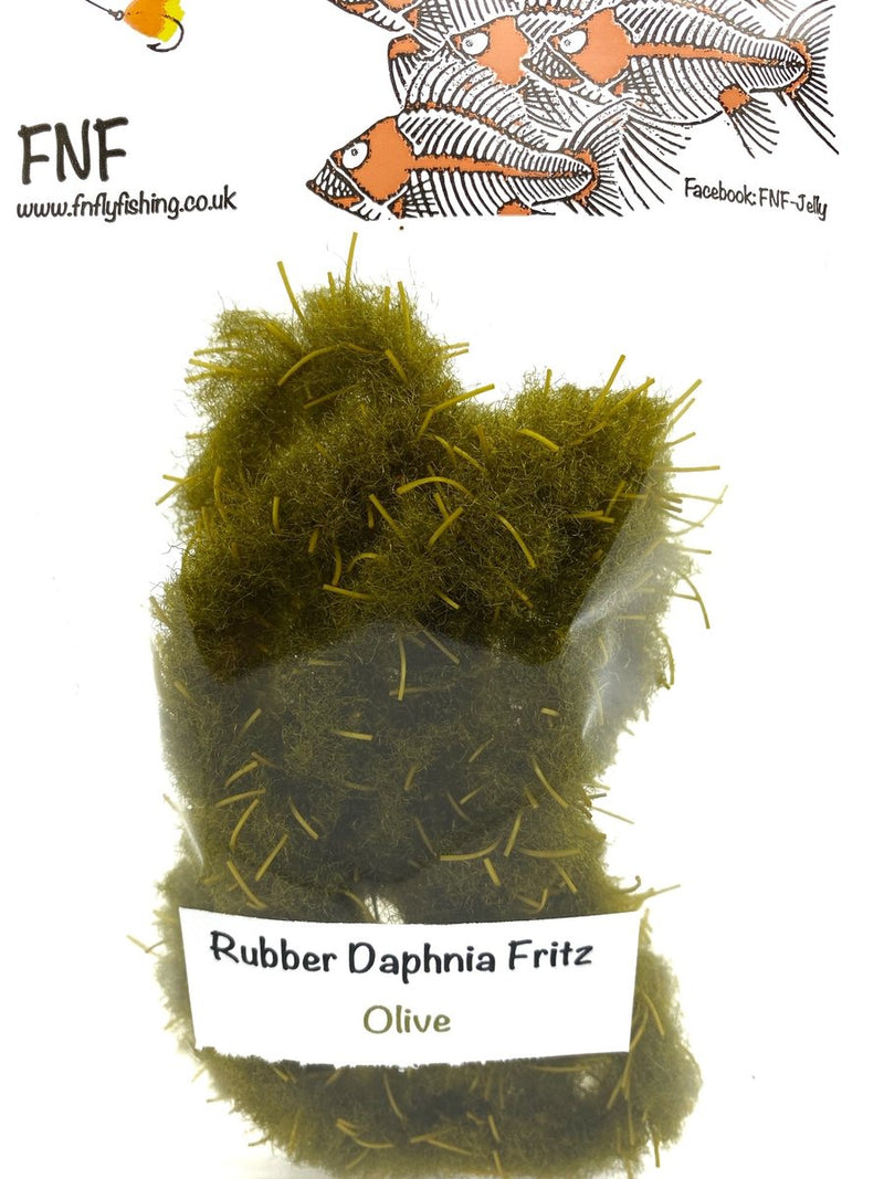 FNF Rubber Daphnia Fritz Olive Chenilles, Body Materials