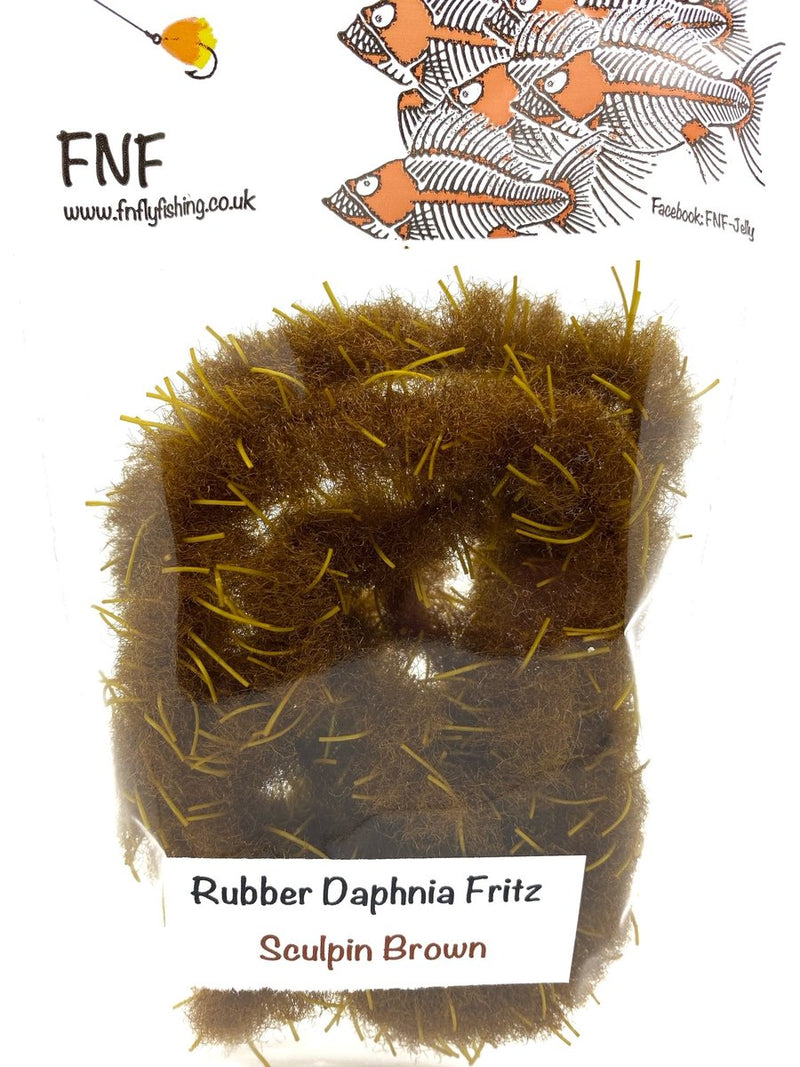 FNF Rubber Daphnia Fritz Sculplin Brown Chenilles, Body Materials
