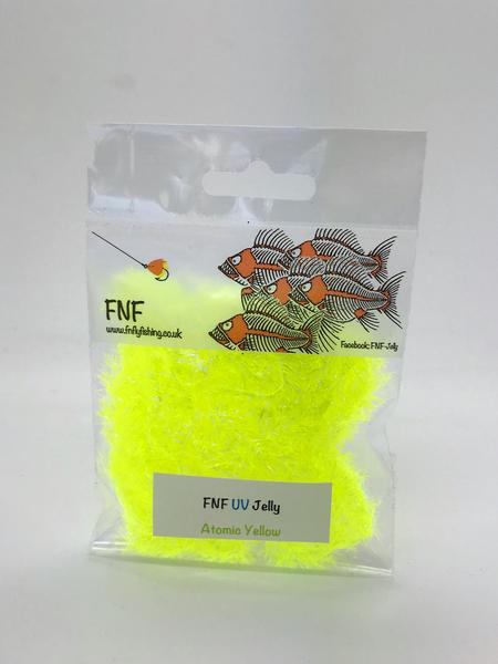 FNF UV Jelly 15 mm Atomic Yellow Chenilles, Body Materials