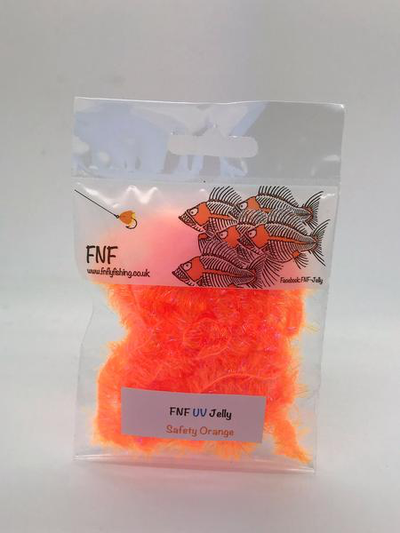 FNF UV Jelly 15 mm safety orange fly tying blob chenille stillwater