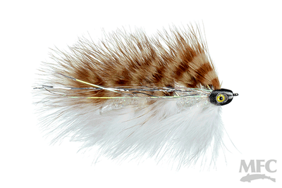 Galloup's Barely Legal (Fish Skull) Olive/White / 4 Flies