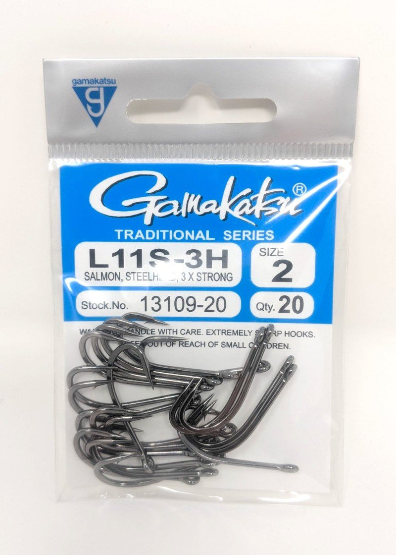 Gamakatsu L11S-3H Salmon/Steelhead Hook 20 Pack 2 Hooks