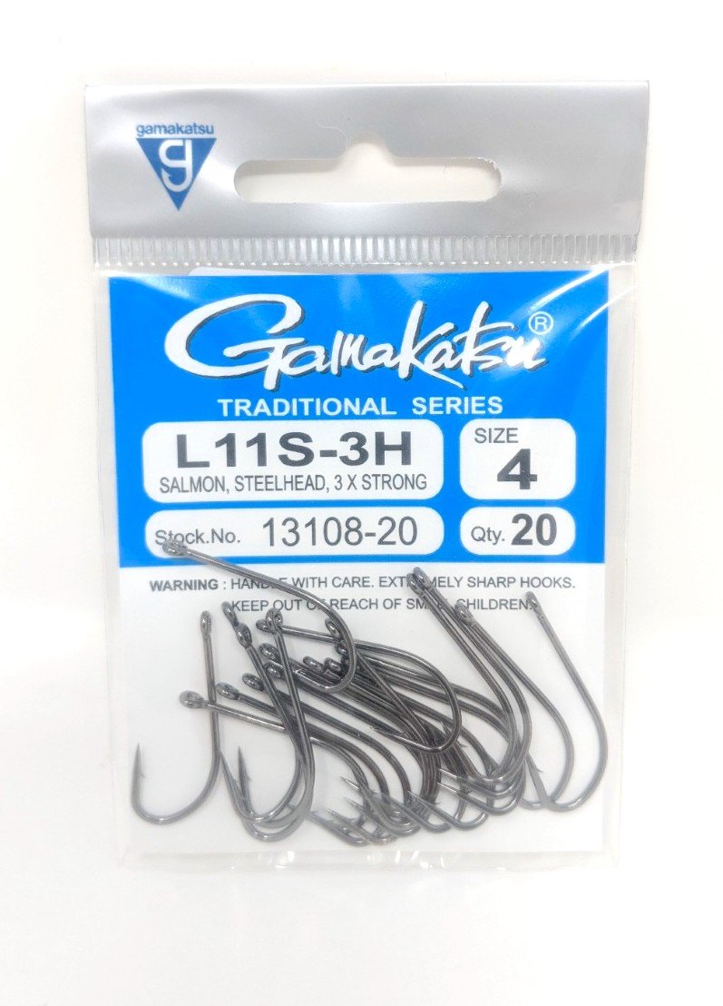 Gamakatsu L11S-3H Salmon/Steelhead Hook 20 Pack 4 Hooks