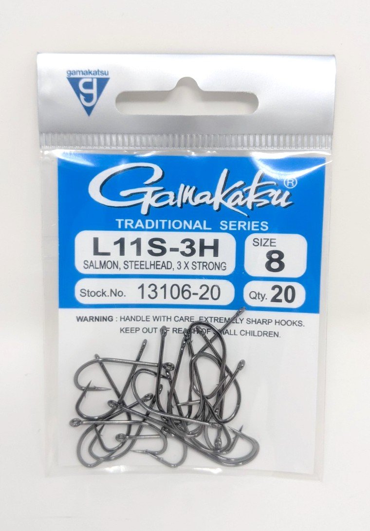 Gamakatsu L11S-3H Salmon/Steelhead Hook 20 Pack 8 Hooks