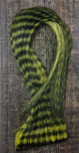 Grizzly Hair 16" Citron Yello Flash, Wing Materials