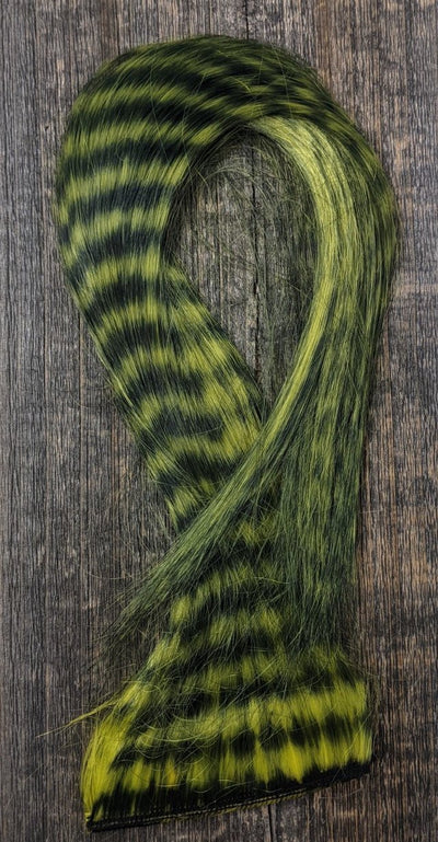 Grizzly Hair 16" Citron Yello Flash, Wing Materials