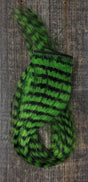 Grizzly Hair 16" Lime Green Flash, Wing Materials