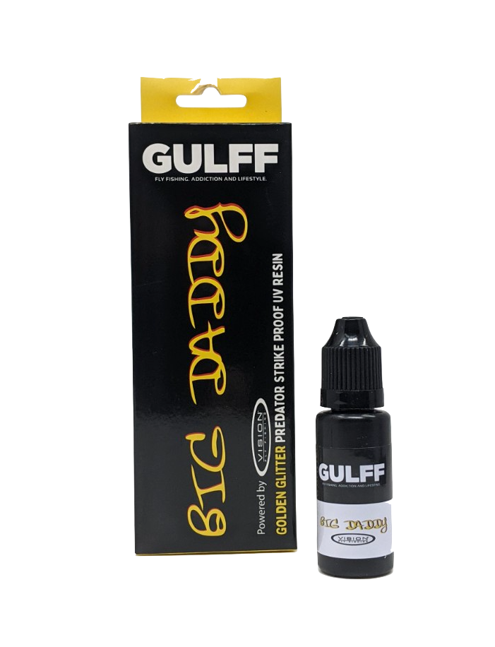 GULFF UV Predator Resin 15ml Big Daddy (Golden Glitter) Cements, Glue, Epoxy