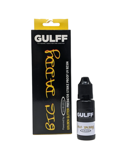 GULFF UV Predator Resin 15ml Big Daddy (Golden Glitter) Cements, Glue, Epoxy