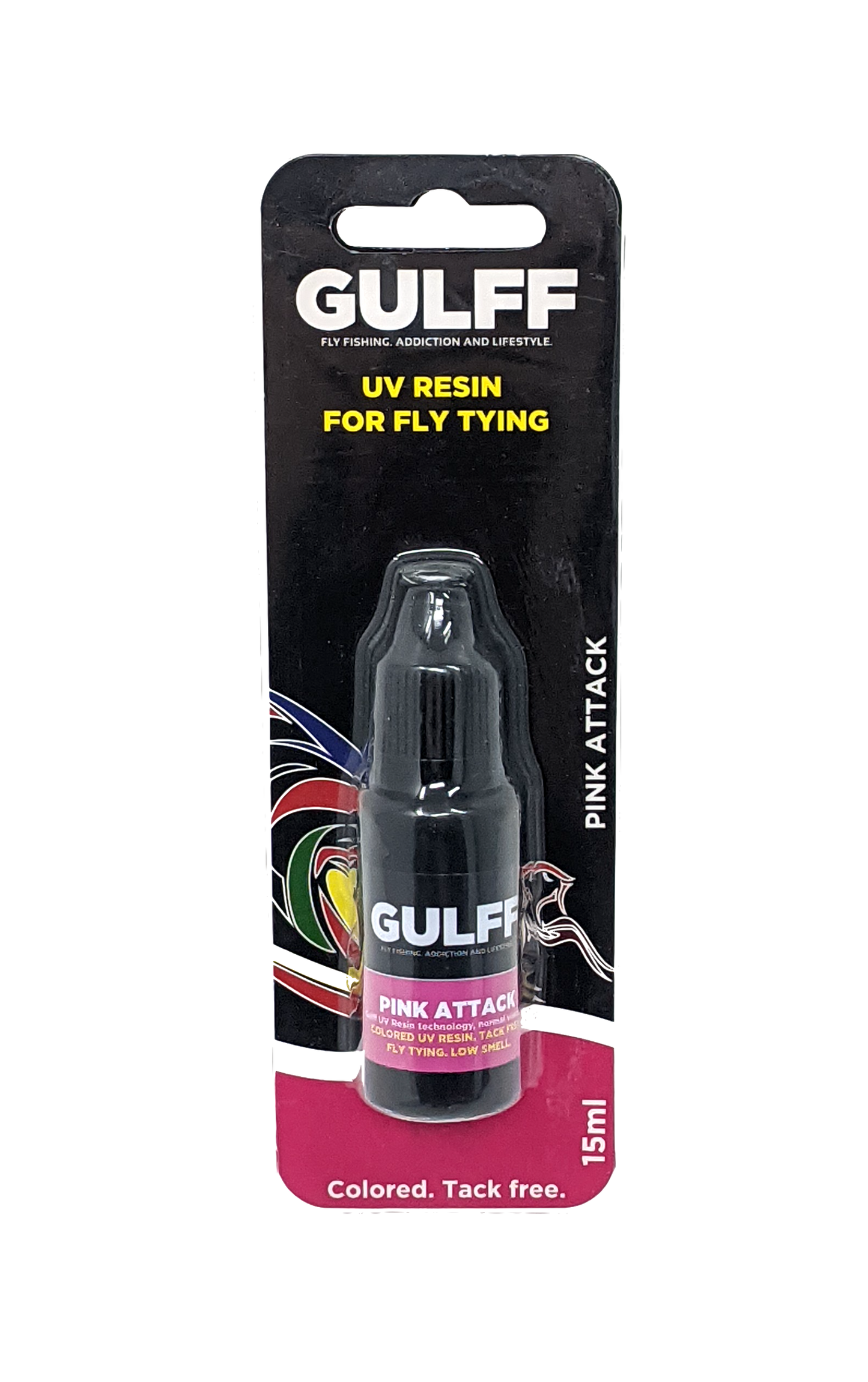 GULFF UV Resin 15ml Pink Attack Cements, Glue, Epoxy