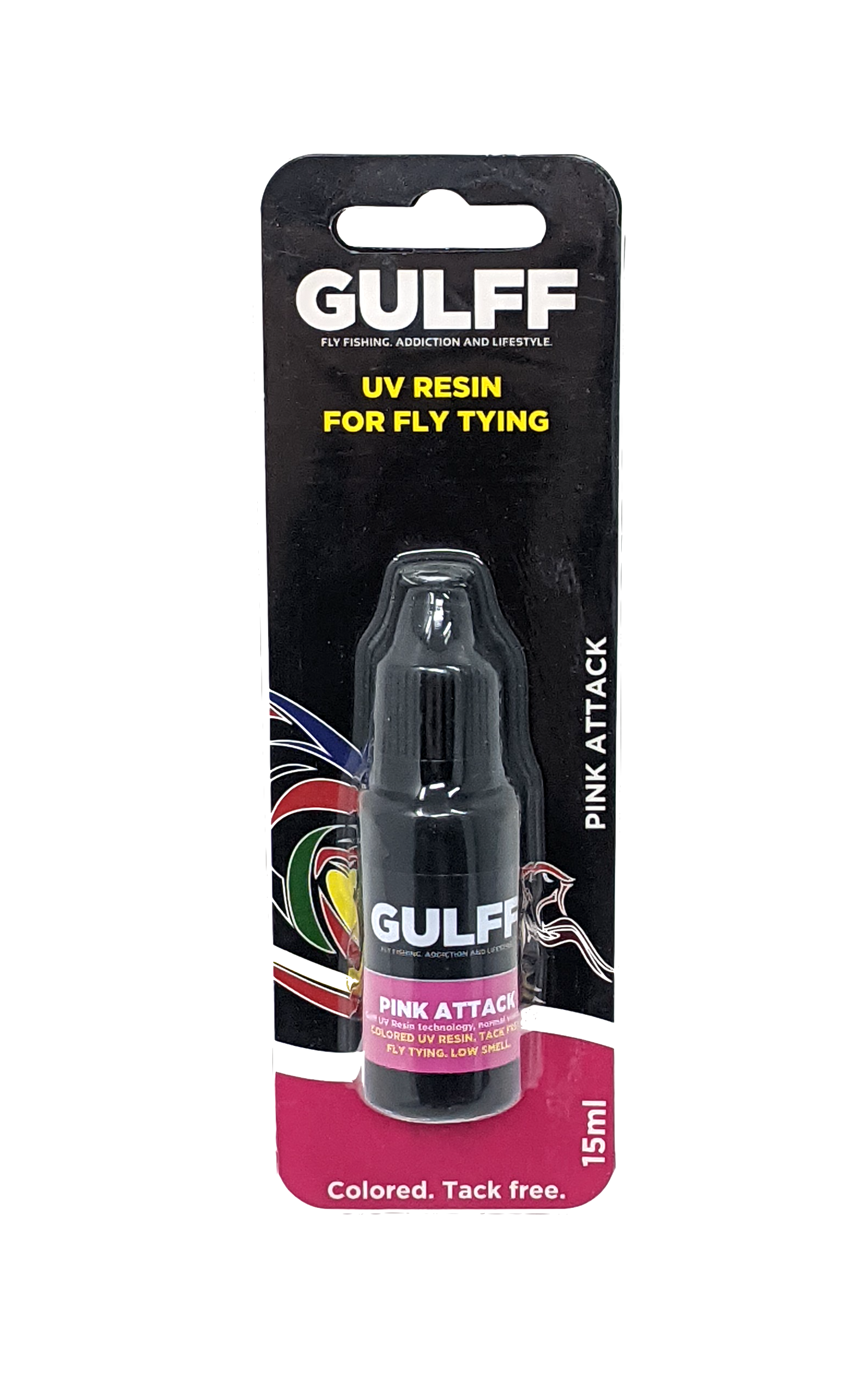 GULFF UV Resin 15ml Pink Attack Cements, Glue, Epoxy