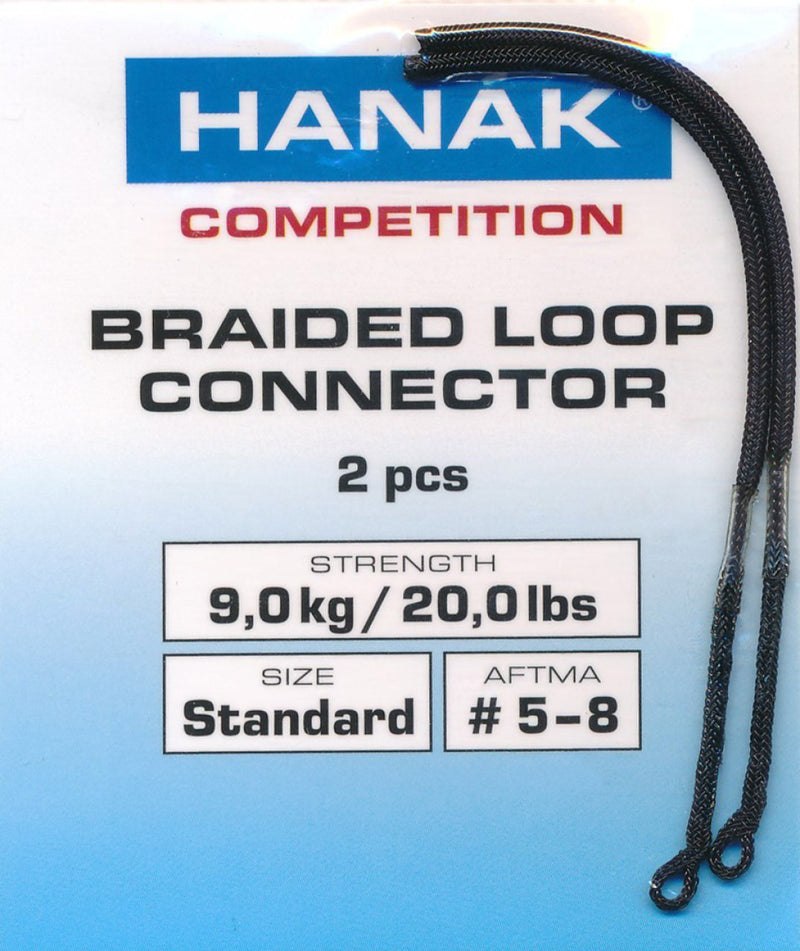 Hanak Braided Loop Connectors 5-8 Line Black Leaders & Tippet