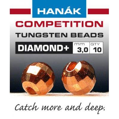 Hanak Diamond+ Slotted Tungsten Beads 20 pack Copper / 2.5 mm Beads, Eyes, Coneheads