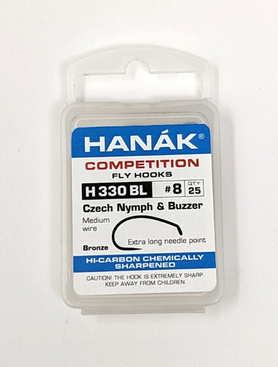 Hanak Hooks Model 330 Czech Nymph 25 Pack 8 Hooks