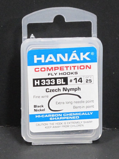 Hanak Hooks Model 333 BL Czech Nymph 25 Pack 14 Hooks