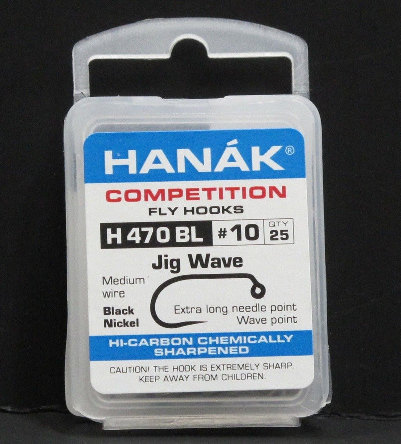 Hanak Hooks Model 470 Jig Hook 25 Pack Wave Point Size 10
