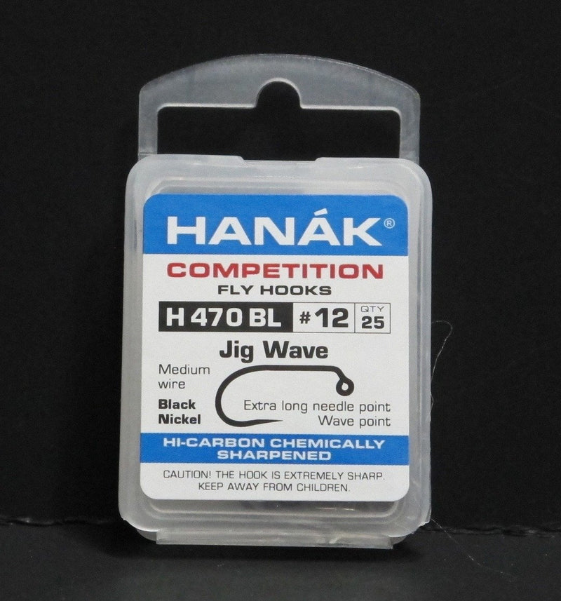 Hanak Hooks Model 470 Jig Hook 25 Pack Wave Point Size 12