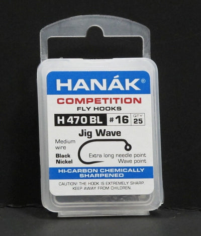 Hanak Hooks Model 470 Jig Hook 25 Pack Wave Point Size 16