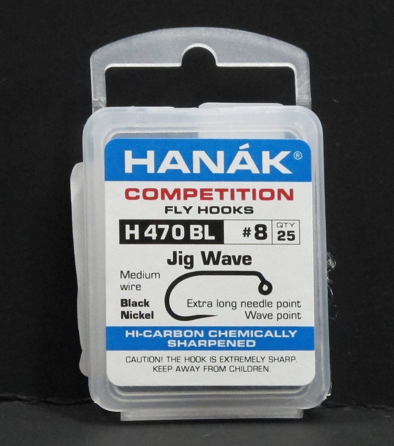 Hanak Hooks Model 470 Jig Hook 25 Pack Wave Point Size 8
