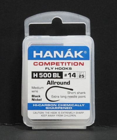 Hanak 500 All Around Hook 25 Pack size 14 H500BL
