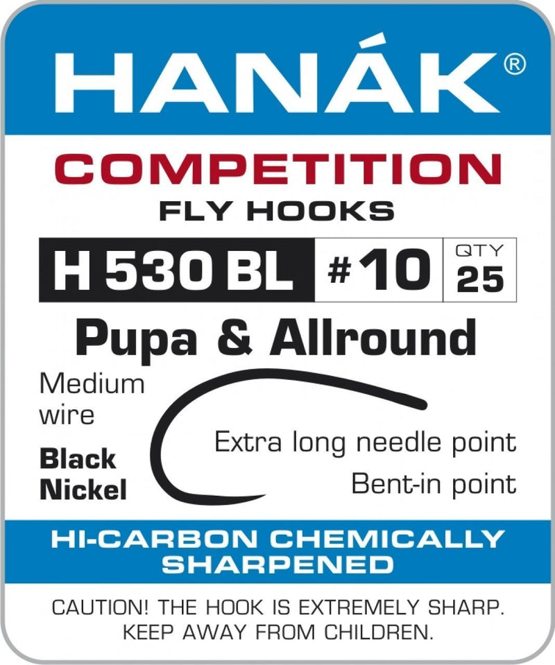 Hanak Hooks Model 530 BL Nymph 25 Pack