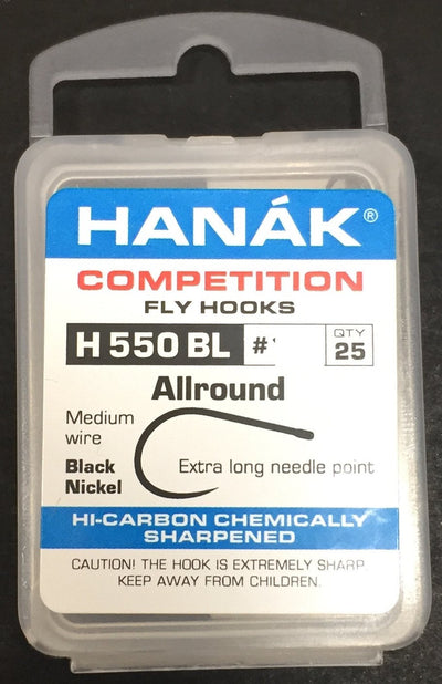 Hanak Hooks Model 550 BL Nymph 25 Pack