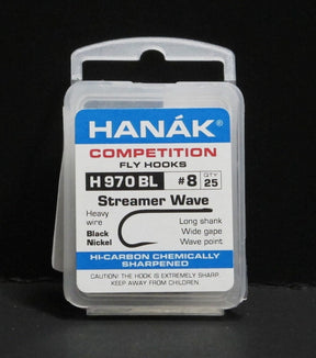 Hanak Hooks Model 970 BL Streamer 25 Pack size 8