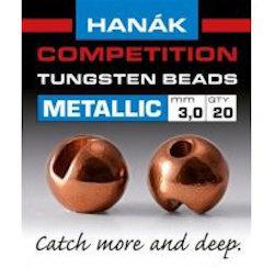 Hanak Metallic+ Slotted Tungsten Beads 20 pack Brown / 2 mm Beads, Eyes, Coneheads