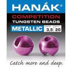 Hanak Metallic+ Slotted Tungsten Beads 20 pack Dark Pink / 2 mm Beads, Eyes, Coneheads
