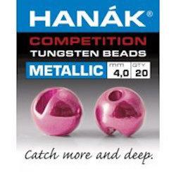 Hanak Metallic+ Slotted Tungsten Beads 20 pack Light Pink / 3 mm Beads, Eyes, Coneheads