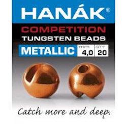 Hanak Metallic+ Slotted Tungsten Beads 20 pack Orange / 2 mm Beads, Eyes, Coneheads