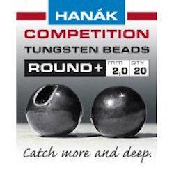 Hanak Round+ Slotted Tungsten Beads 20 pack Beads, Eyes, Coneheads