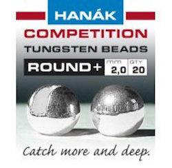 Hanak Round+ Slotted Tungsten Beads 20 pack Silver / 2.5 mm Beads, Eyes, Coneheads