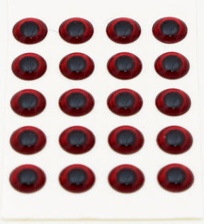 Hareline 1/4" 3D Holographic Eyes Red Beads, Eyes, Coneheads