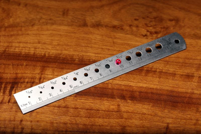 Hareline Bead Sizer and Measuring Ruler