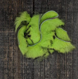 Hareline Black Barred Bunnybou Strips #127 Chartreuse Hair, Fur