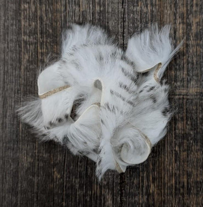 Hareline Black Barred Bunnybou Strips #377 White Hair, Fur