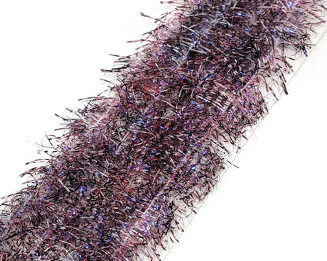 Hareline Black Barred UV Life Flex Wrap #310 Red Chenilles, Body Materials