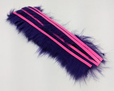 Hareline Bling Rabbit Strips Bright Purple with Fl Pink Accent #BLS35E Hair, Fur