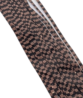 Hareline Boothe's Barred Matrix Fly Fiber Black Copper #1 Flash, Wing Materials